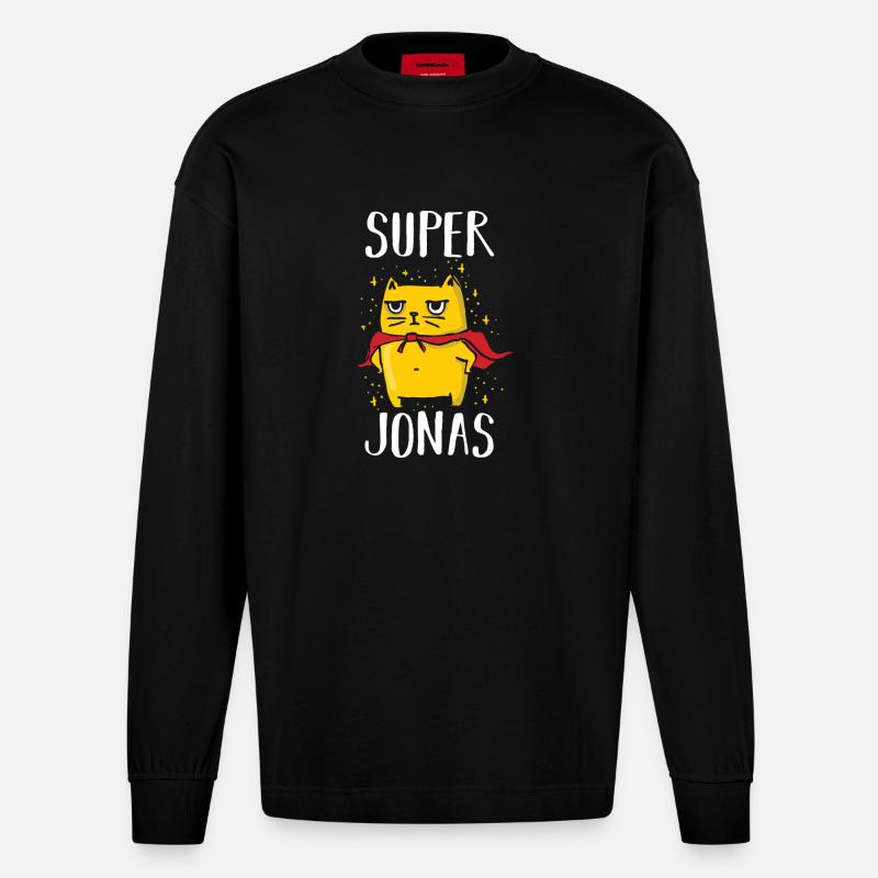 Jonas - Heavyweight Oversized Organic Langarmshirt Made in EU - SOLID BLACK
