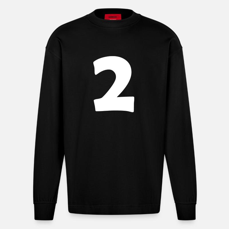 2 - Heavyweight Oversized Organic Langarmshirt Made in EU - SOLID BLACK