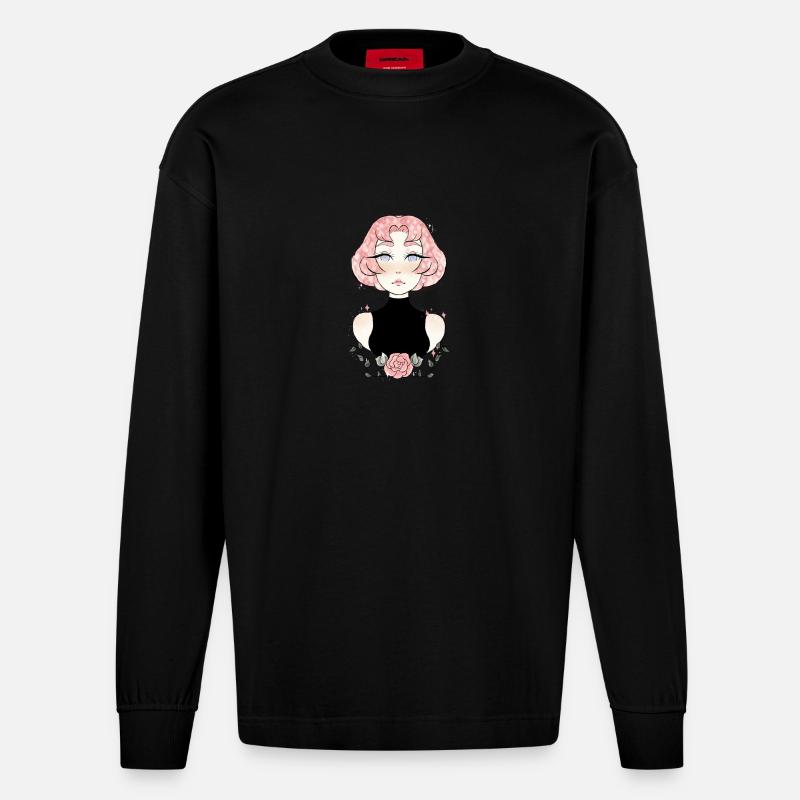 Pearlfect, Steven Universe - Heavyweight Oversized Organic Langarmshirt Made in EU - SOLID BLACK