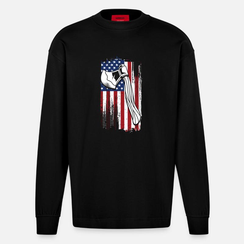 Axt - Heavyweight Oversized Organic Langarmshirt Made in EU - SOLID BLACK