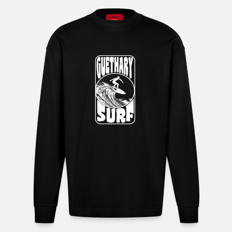 GUETARY - Heavyweight Oversized Organic Langarmshirt Made in EU - SOLID BLACK