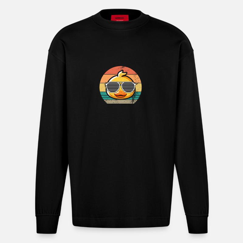 Canards - Manches longues bio épais oversize fabriqué en UE - SOLID BLACK