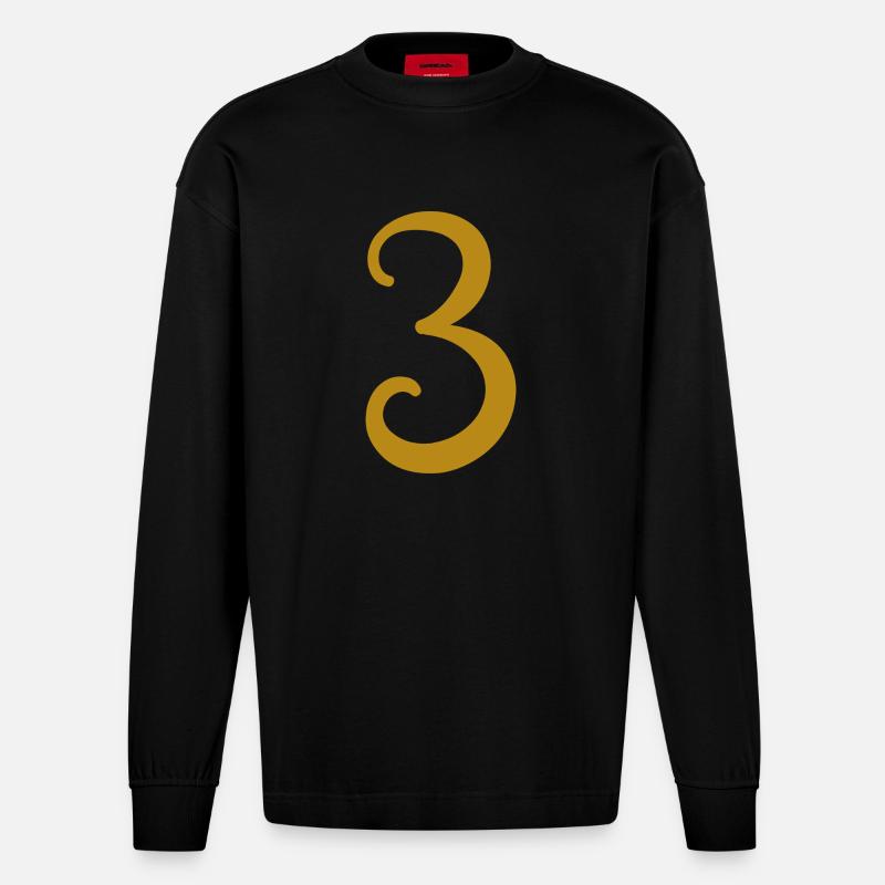 3 - Manches longues bio épais oversize fabriqué en UE - SOLID BLACK