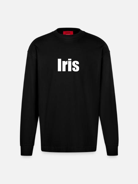 Iris - Heavyweight Oversized Organic Longsleeve Shirt Made in EU - SOLID BLACK