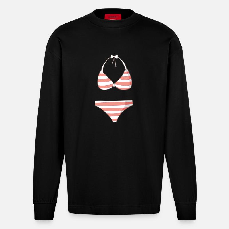 Bikini - Heavyweight Oversized Organic Langarmshirt Made in EU - SOLID BLACK