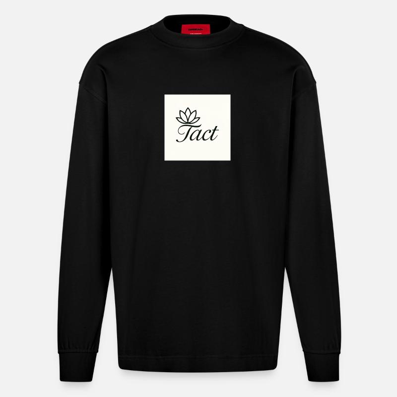 Takt - Heavyweight Oversized Organic Langarmshirt Made in EU - SOLID BLACK