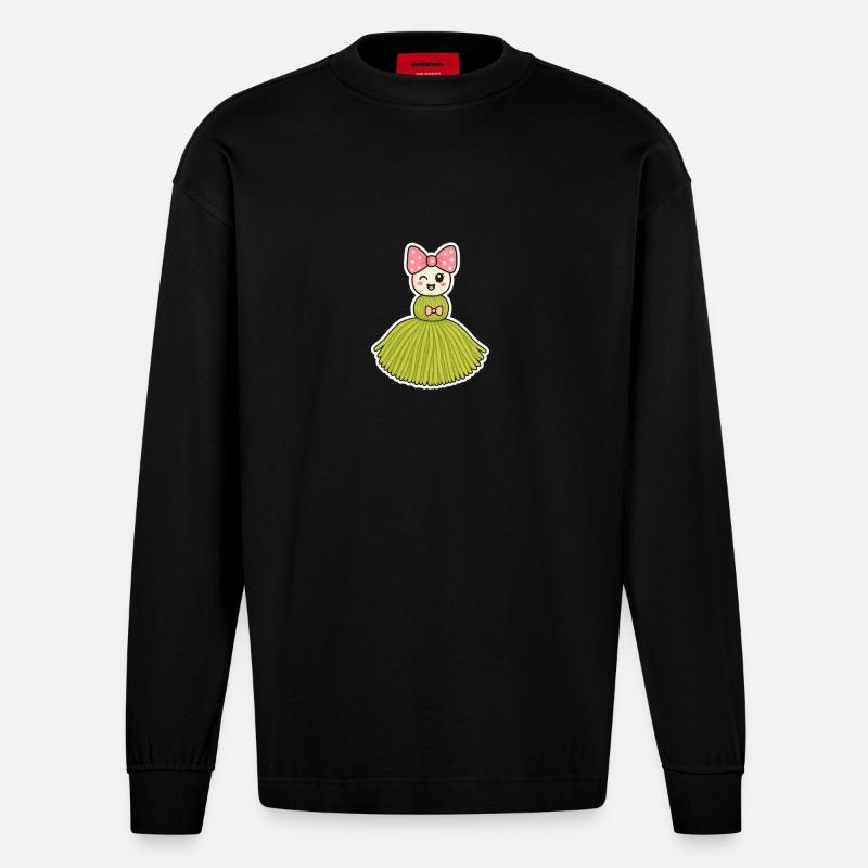 QuastenPüppchen Stella - Heavyweight Oversized Organic Langarmshirt Made in EU - SOLID BLACK