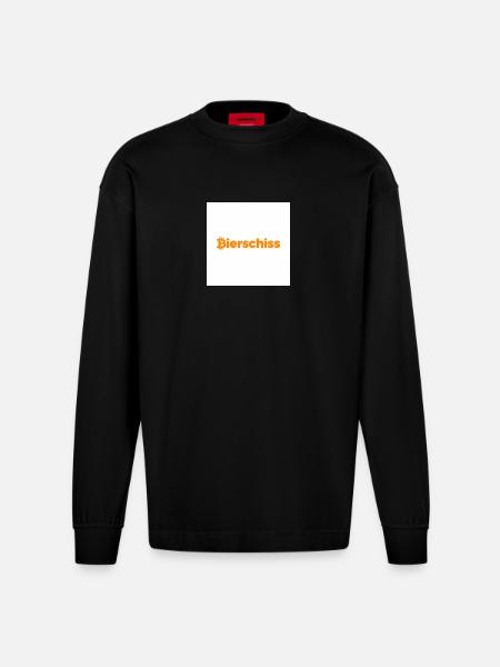 Beer Mallorca Shirt - Heavyweight Oversized Organic Longsleeve Shirt Made in EU - SOLID BLACK