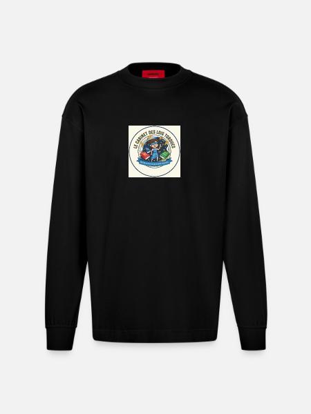 The Cabinet of Torbude Laws - Heavyweight Oversized Organic Longsleeve Shirt Made in EU - SOLID BLACK