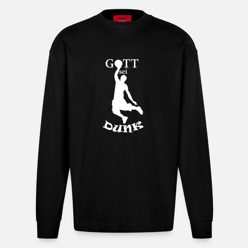 Gott sei Dunk - Heavyweight Oversized Organic Langarmshirt Made in EU - SOLID BLACK
