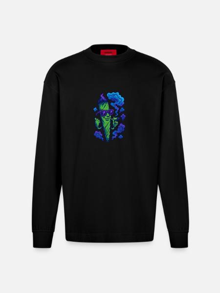 Joint Venture - Heavyweight Oversized Organic Langarmshirt Made in EU - SOLID BLACK