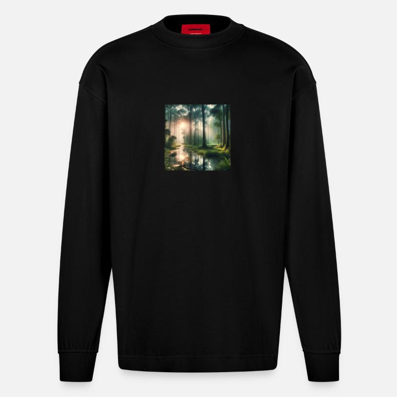 group1 5 - Heavyweight Oversized Organic Langarmshirt Made in EU - SOLID BLACK