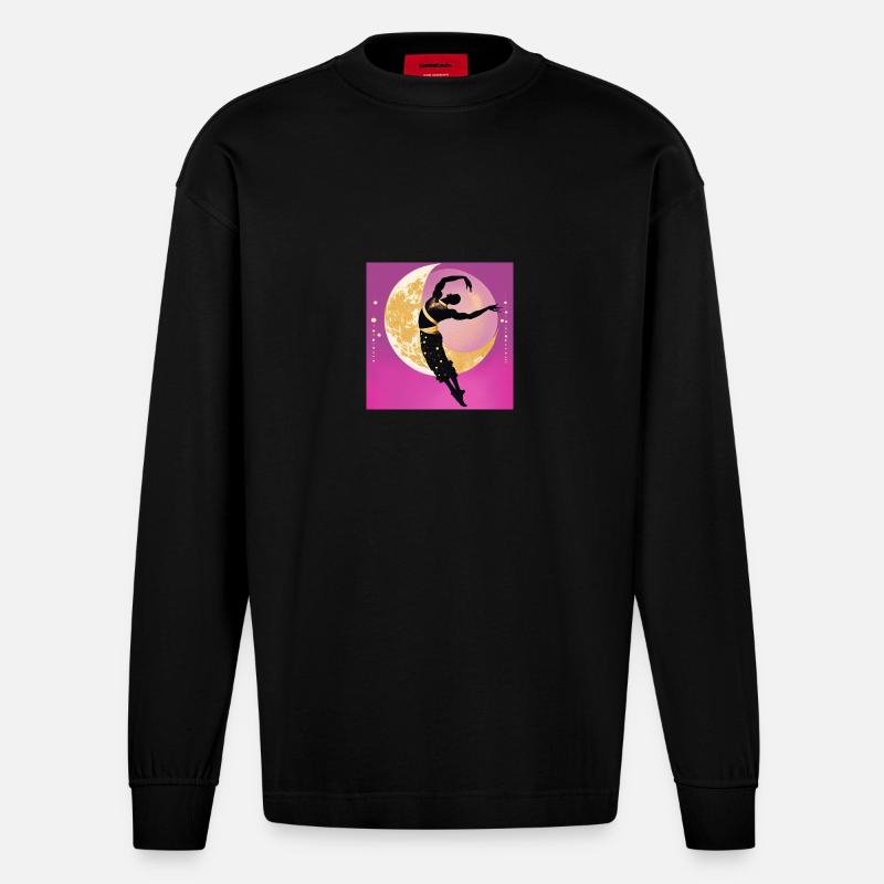 Durch Matching - Heavyweight Oversized Organic Langarmshirt Made in EU - SOLID BLACK