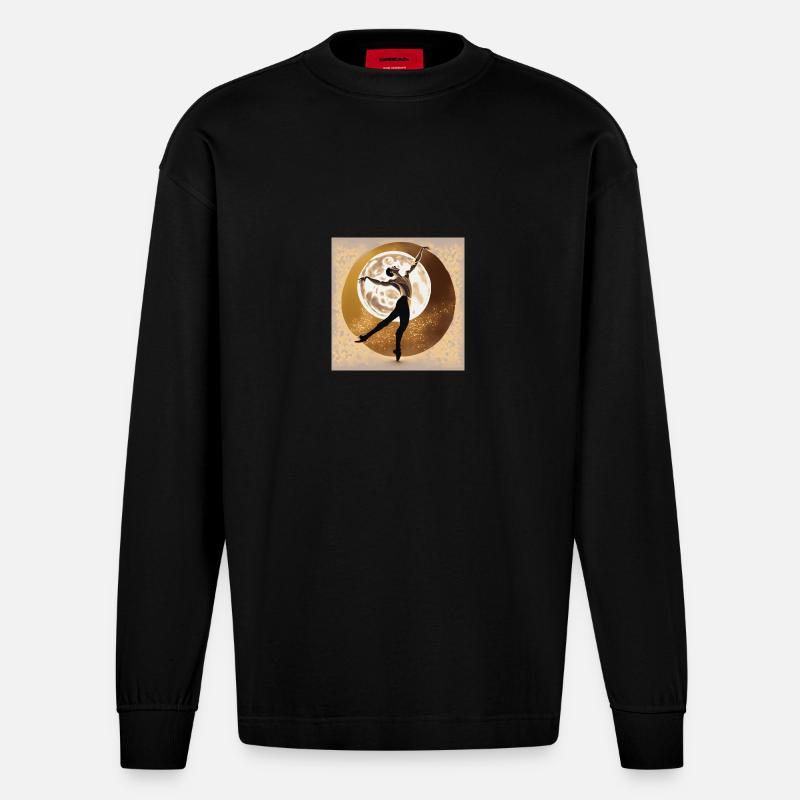 Die perfekte Kombination - Heavyweight Oversized Organic Langarmshirt Made in EU - SOLID BLACK