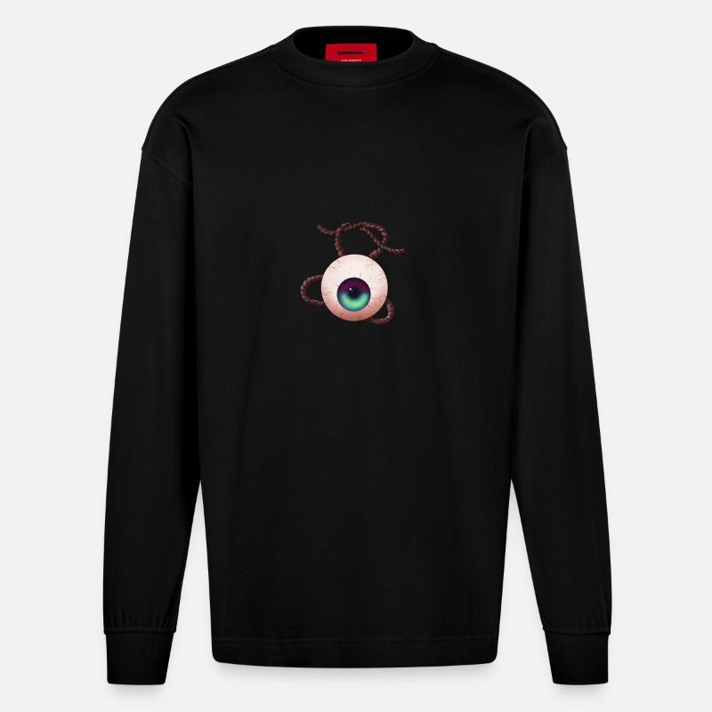 Eyeball - Heavyweight Oversized Organic Langarmshirt Made in EU - SOLID BLACK