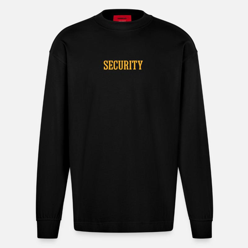 SECURITY - Heavyweight Oversized Organic Langarmshirt Made in EU - SOLID BLACK