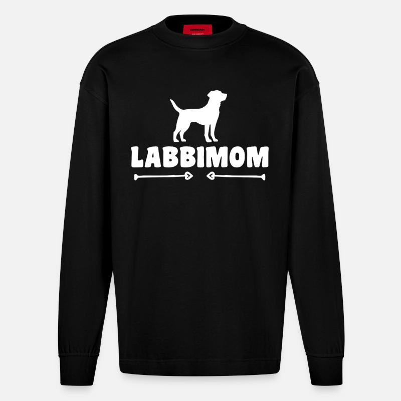 Labrador - Heavyweight Oversized Organic Langarmshirt Made in EU - SOLID BLACK
