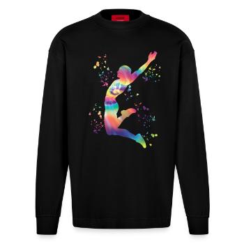 Long Jumpers Long Jump Kids Long Jump - Heavyweight Oversized Organic Longsleeve Shirt Made in EU - SOLID BLACK - Front