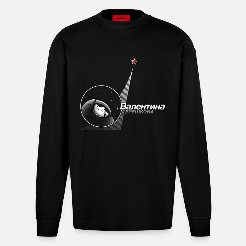 VALENTIN - Heavyweight Oversized Organic Langarmshirt Made in EU - SOLID BLACK