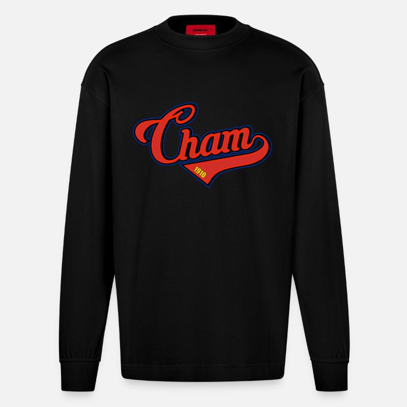 Cham - Heavyweight Oversized Organic Langarmshirt Made in EU - SOLID BLACK