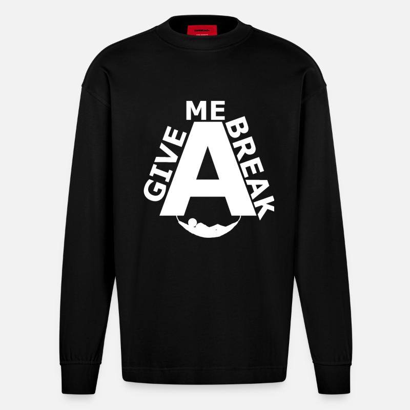 Pause - Heavyweight Oversized Organic Langarmshirt Made in EU - SOLID BLACK