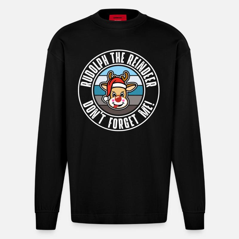 Rudolph - Heavyweight Oversized Organic Langarmshirt Made in EU - SOLID BLACK