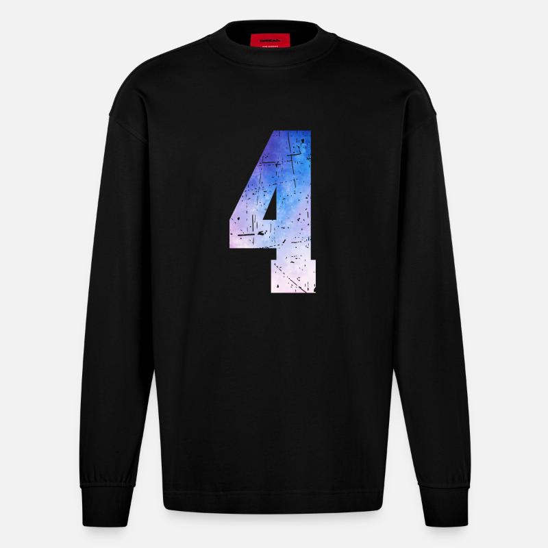 Ausgabe 4 – 4-jähriges Jubiläumsgeschenk - Heavyweight Oversized Organic Langarmshirt Made in EU - SOLID BLACK