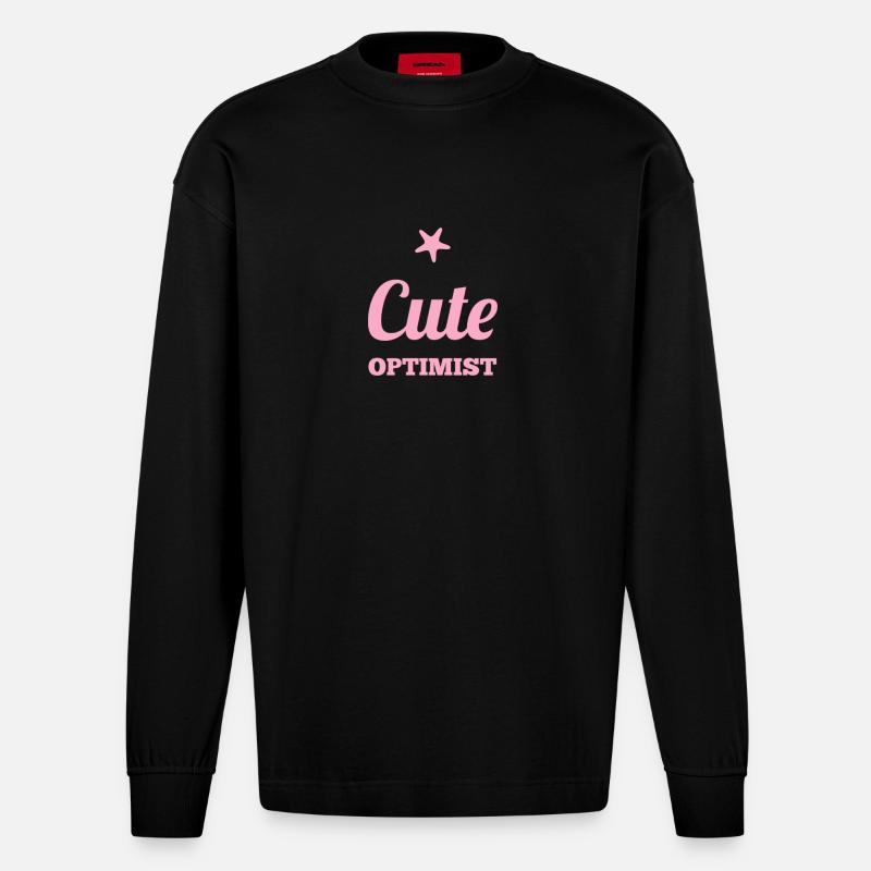 Enkel Geschenkidee - Heavyweight Oversized Organic Langarmshirt Made in EU - SOLID BLACK