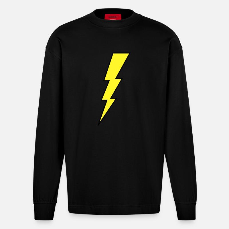 Blitz 2 - Heavyweight Oversized Organic Langarmshirt Made in EU - SOLID BLACK