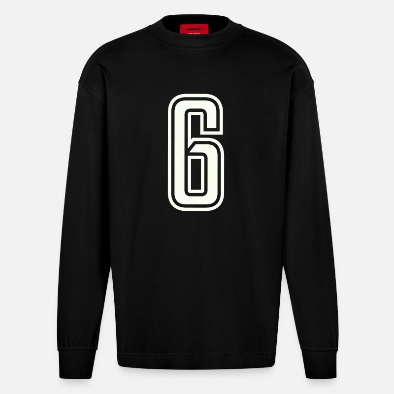 6 - Heavyweight Oversized Organic Langarmshirt Made in EU - SOLID BLACK