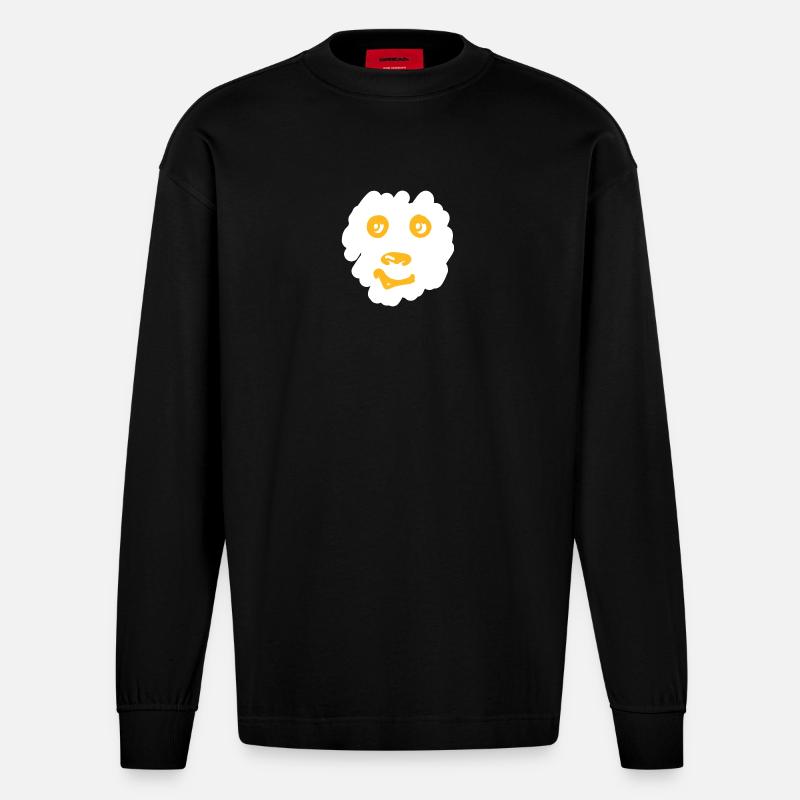 Bärenjunges - Heavyweight Oversized Organic Langarmshirt Made in EU - SOLID BLACK