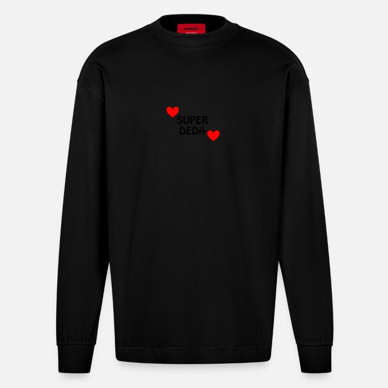 Super Deda - Heavyweight Oversized Organic Langarmshirt Made in EU - SOLID BLACK