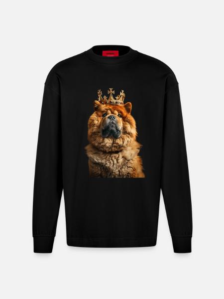 Bouffe - Manches longues bio épais oversize fabriqué en UE - SOLID BLACK