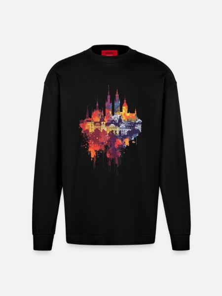 Elbing - Heavyweight Oversized Organic Langarmshirt Made in EU - SOLID BLACK