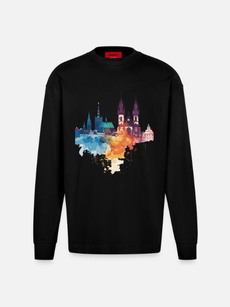 Elk - Heavyweight Oversized Organic Longsleeve Shirt Made in EU - SOLID BLACK