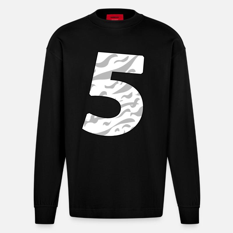 5 - Heavyweight Oversized Organic Langarmshirt Made in EU - SOLID BLACK