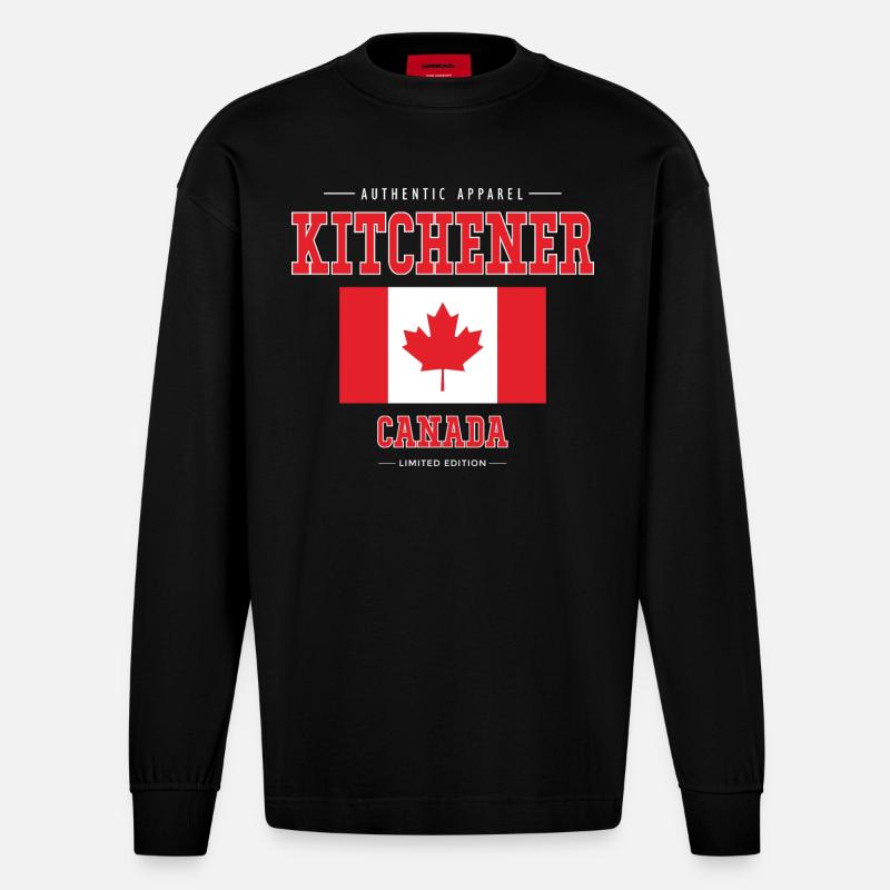 Kitchener - Heavyweight Oversized Organic Langarmshirt Made in EU - SOLID BLACK