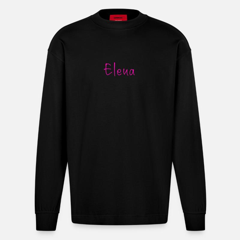 Elena - Heavyweight Oversized Organic Langarmshirt Made in EU - SOLID BLACK