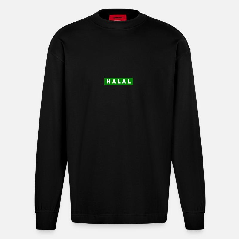 Halal - Heavyweight Oversized Organic Langarmshirt Made in EU - SOLID BLACK