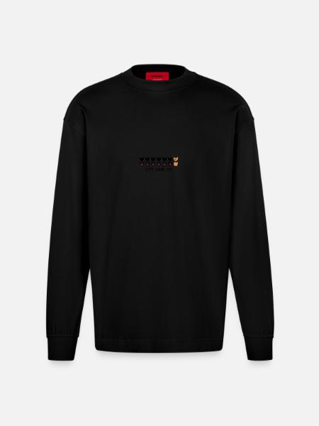 Final Life - Heavyweight Oversized Organic Longsleeve Shirt Made in EU - SOLID BLACK