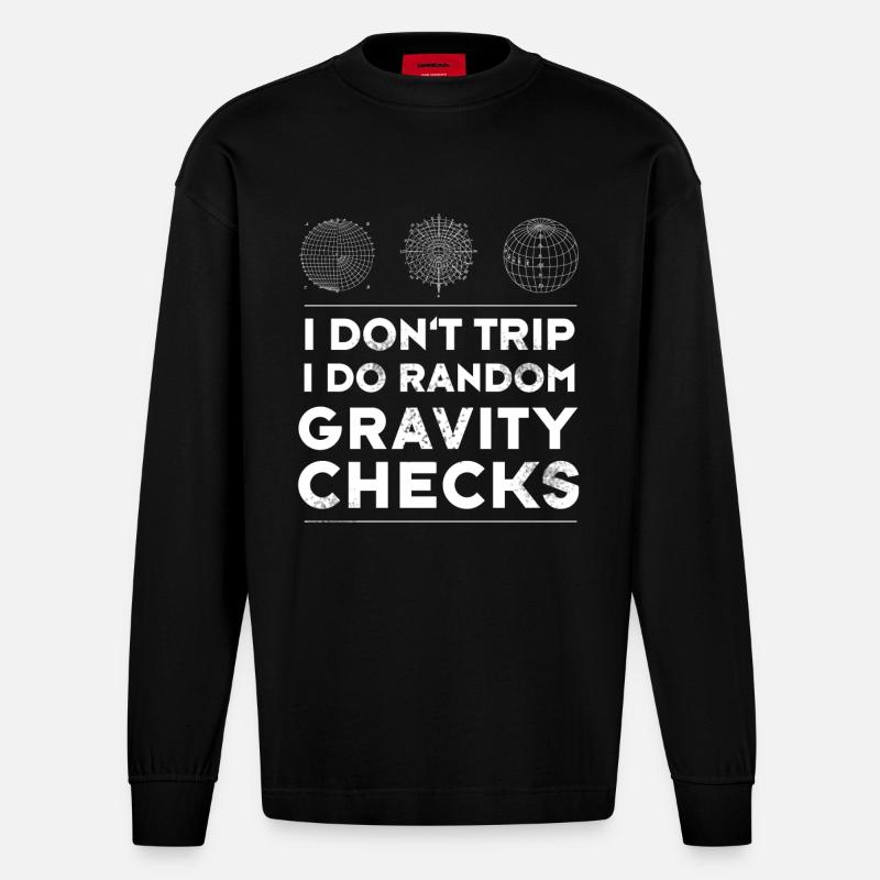 nerd physiker mathematik experiment sci-fi spruch - Heavyweight Oversized Organic Langarmshirt Made in EU - SOLID BLACK