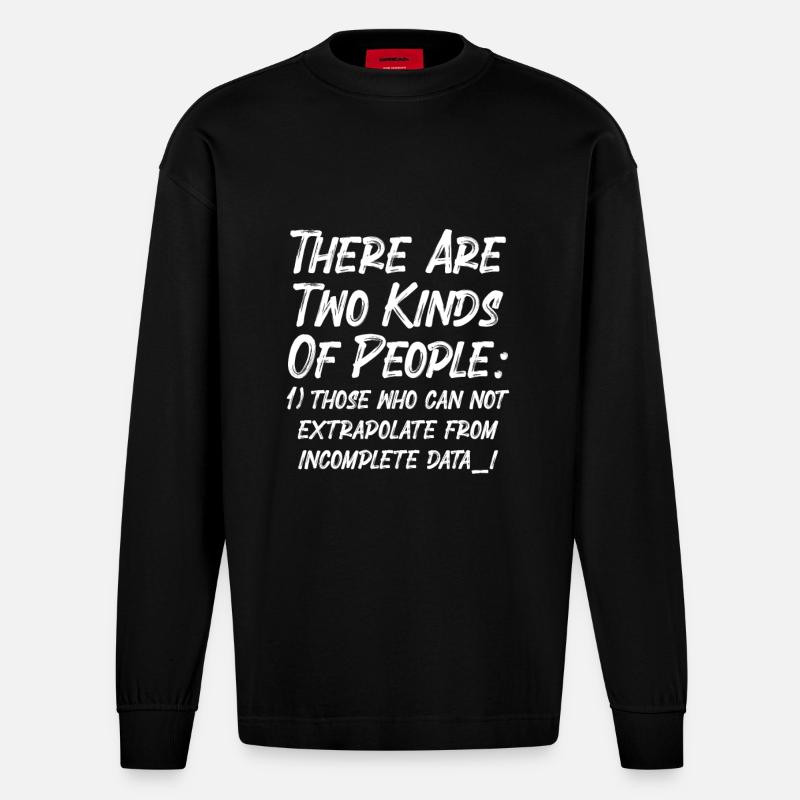 Incomplete Data Funny Science Nerd - Heavyweight Oversized Organic Longsleeve Shirt Made in EU - SOLID BLACK
