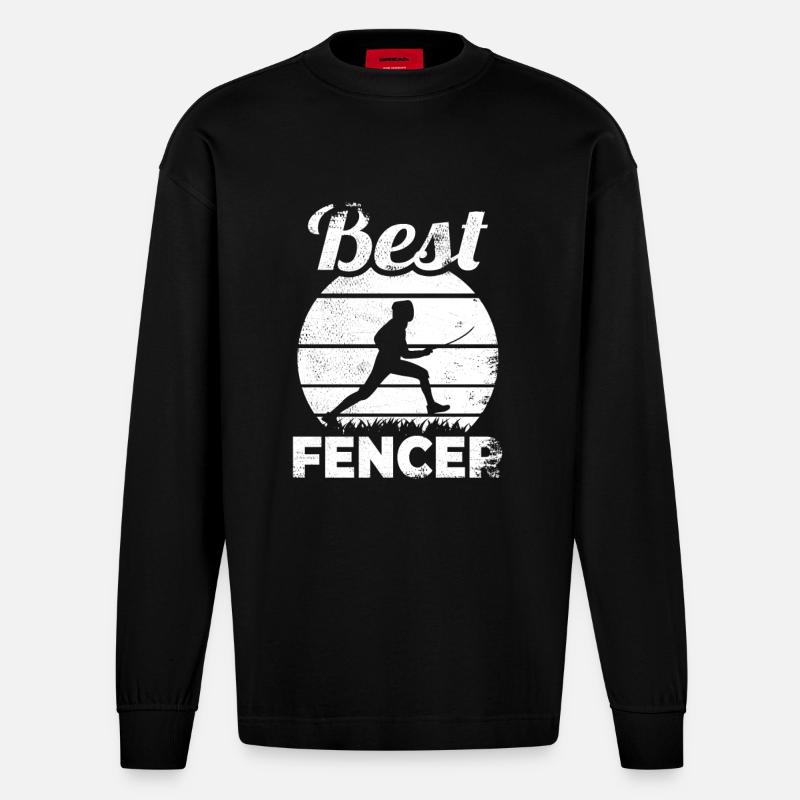 Fechter - Heavyweight Oversized Organic Langarmshirt Made in EU - SOLID BLACK