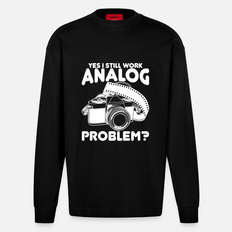 Fotografie Witz - Heavyweight Oversized Organic Langarmshirt Made in EU - SOLID BLACK