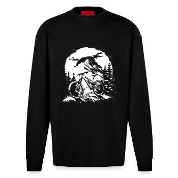 Graphique VTT - Manches longues bio épais oversize fabriqué en UE - SOLID BLACK - Devant