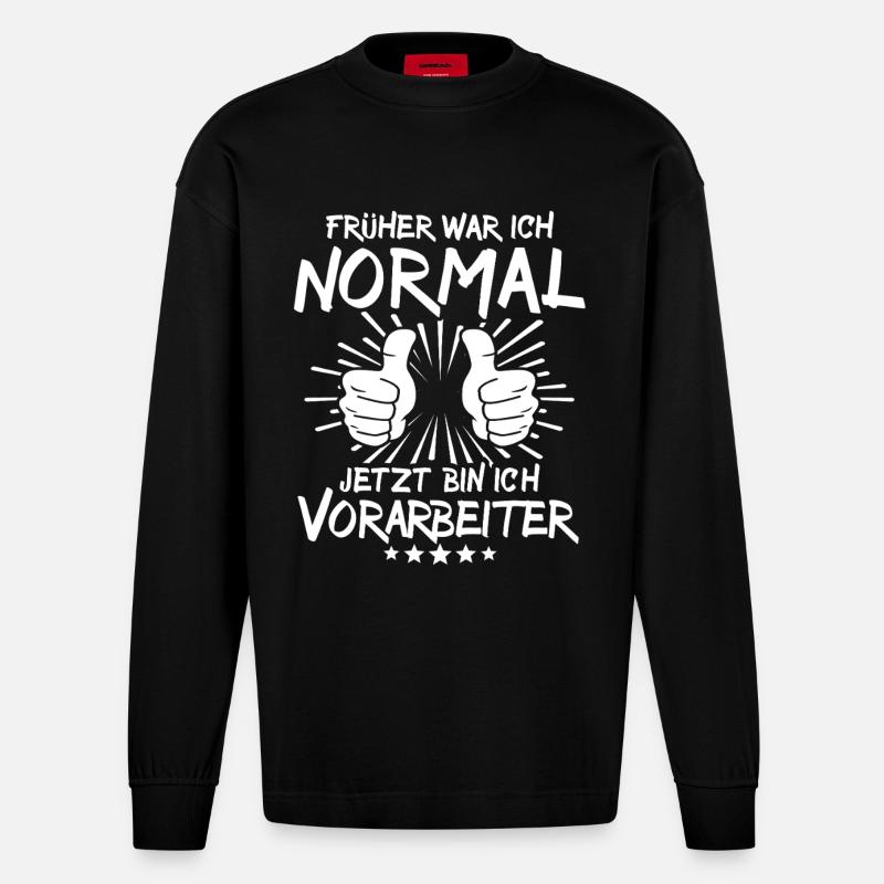 Vorarbeiter - Heavyweight Oversized Organic Langarmshirt Made in EU - SOLID BLACK