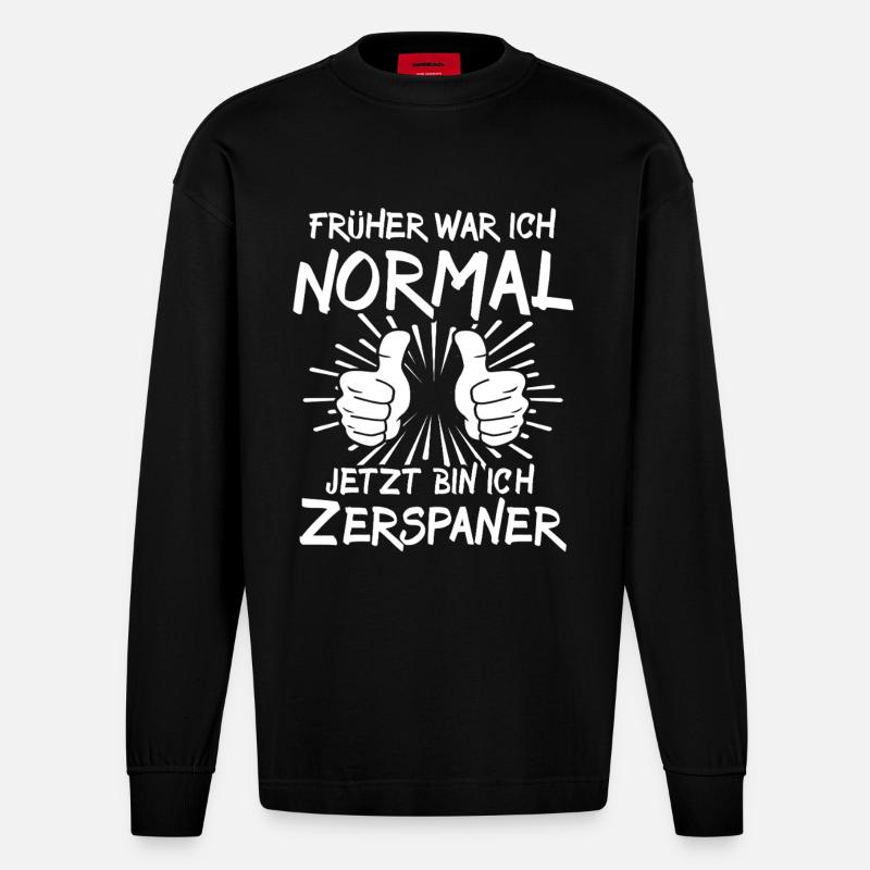 Zerspaner - Heavyweight Oversized Organic Langarmshirt Made in EU - SOLID BLACK