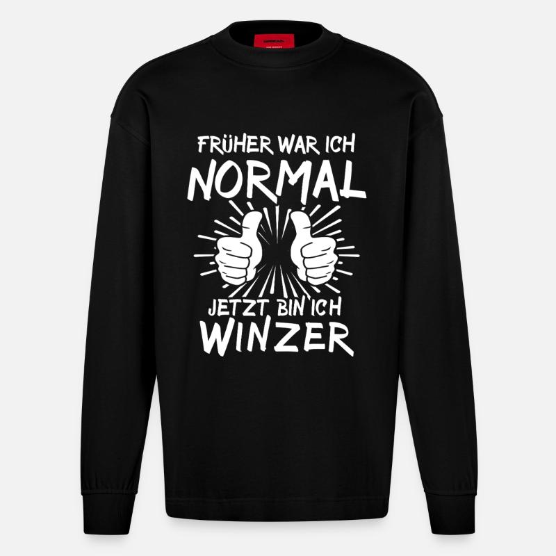 Winzer - Heavyweight Oversized Organic Langarmshirt Made in EU - SOLID BLACK