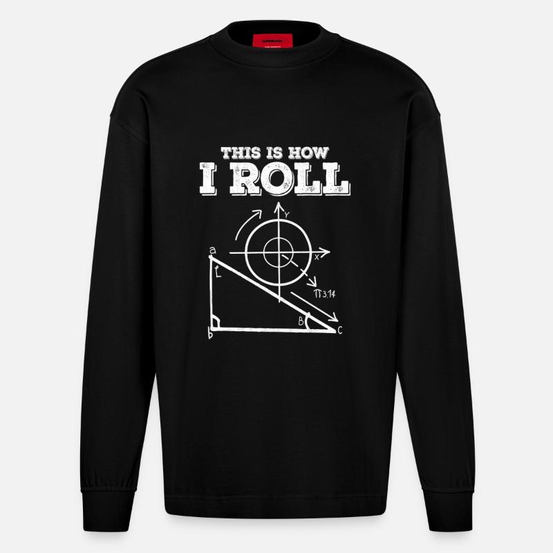 So mache ich ein Mathediagramm - Heavyweight Oversized Organic Langarmshirt Made in EU - SOLID BLACK