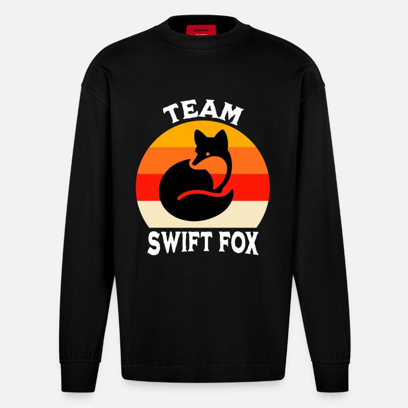 Équipe Swiftfuchs - Manches longues bio épais oversize fabriqué en UE - SOLID BLACK